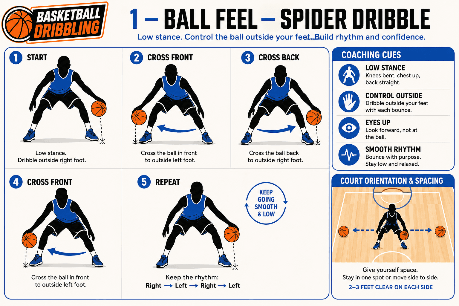 DRIBBLING SPIDER DRIBBLE diagram