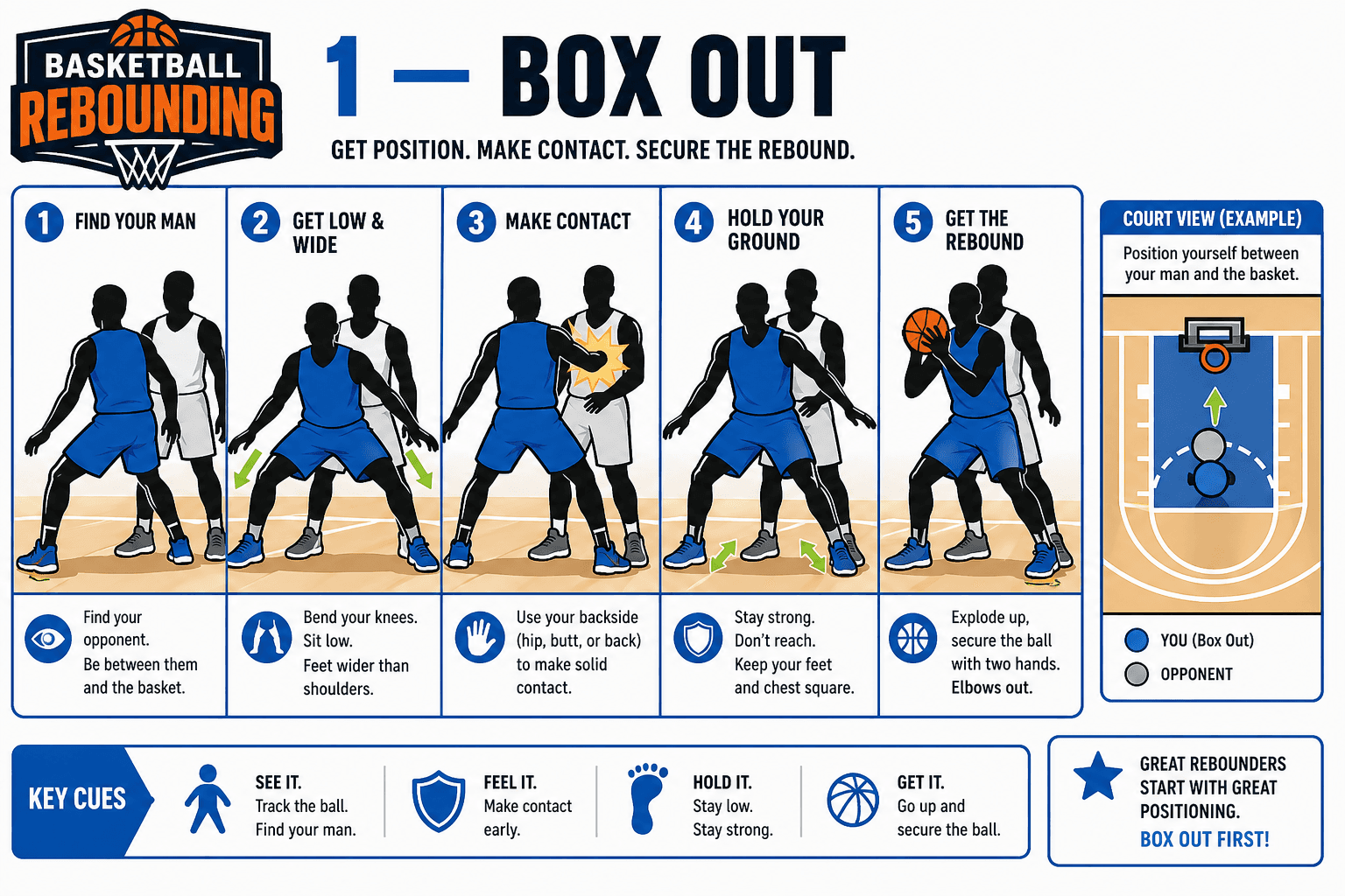 REBOUNDING BOX OUT diagram