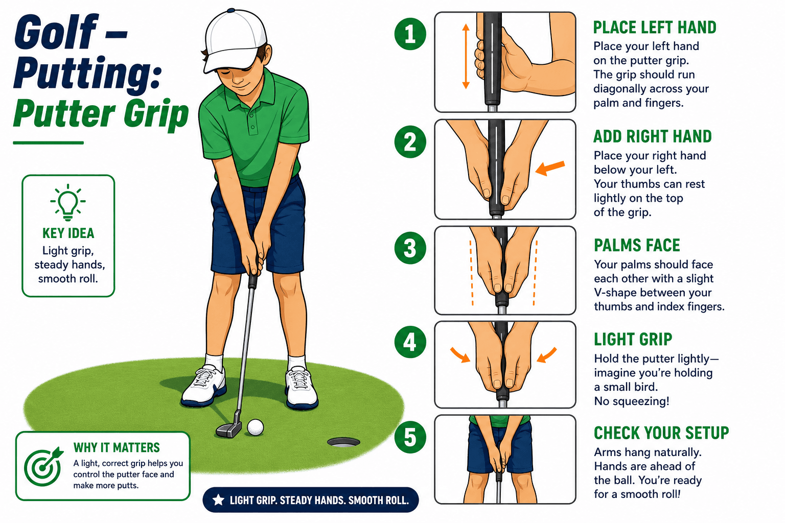 PUTTING PUTTER GRIP diagram