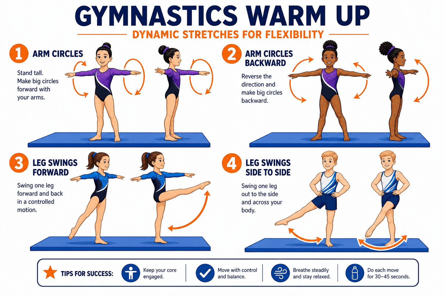 FLEXIBILITY WARM UP STRETCH diagram