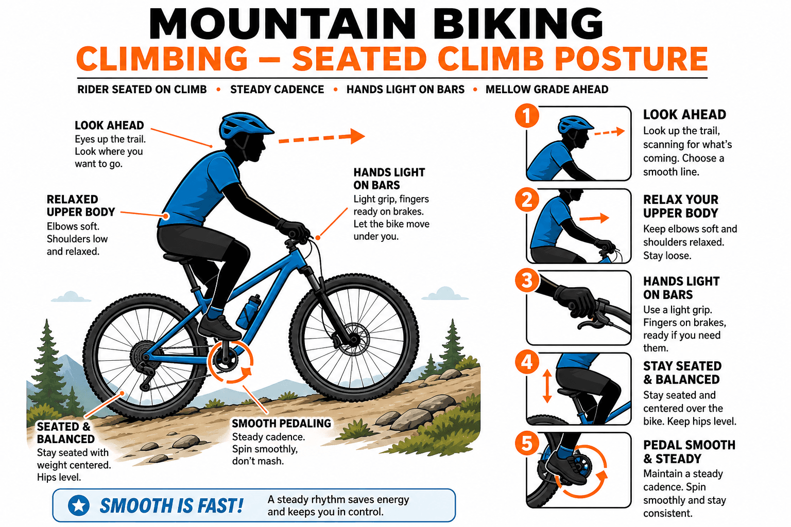 CLIMBING SEATED CLIMB POSTURE diagram