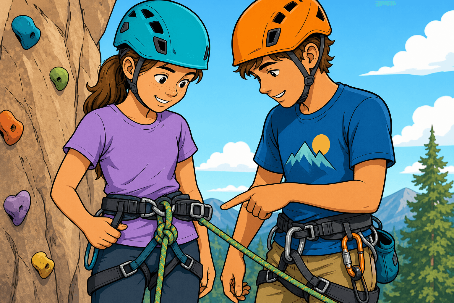 BELAYING HARNESS CHECK diagram