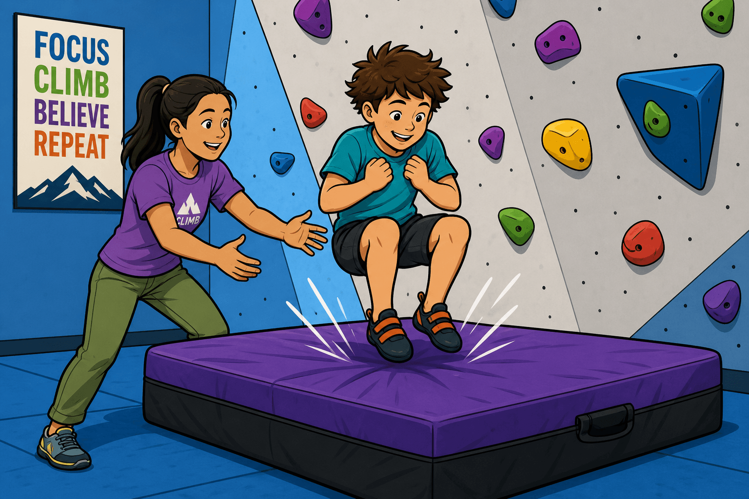 BOULDERING FALL PRACTICE diagram