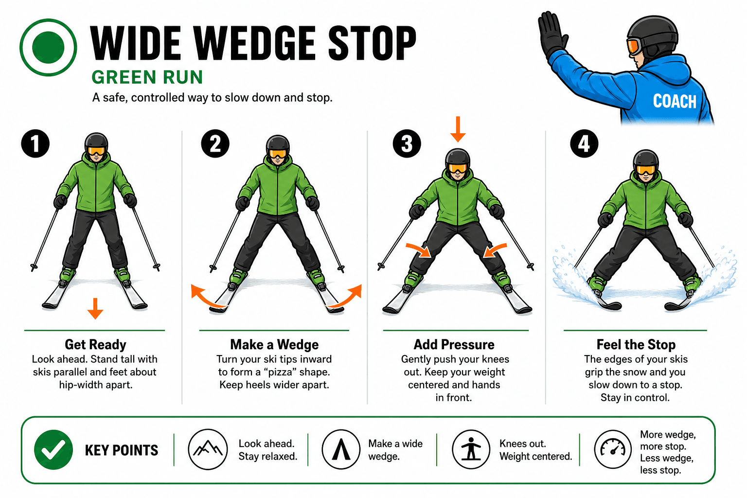 STOPPING WEDGE STOP SKI diagram